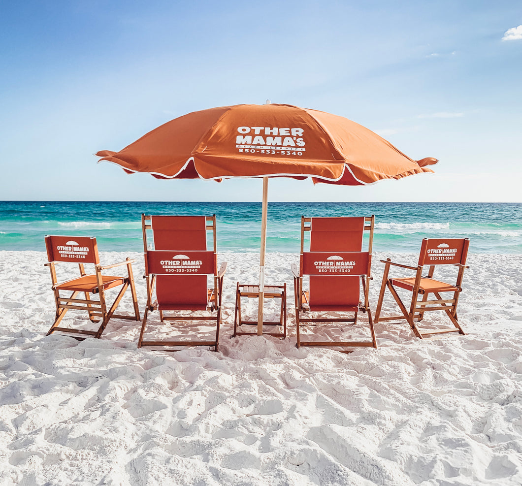 Two Beach Chairs and Umbrella